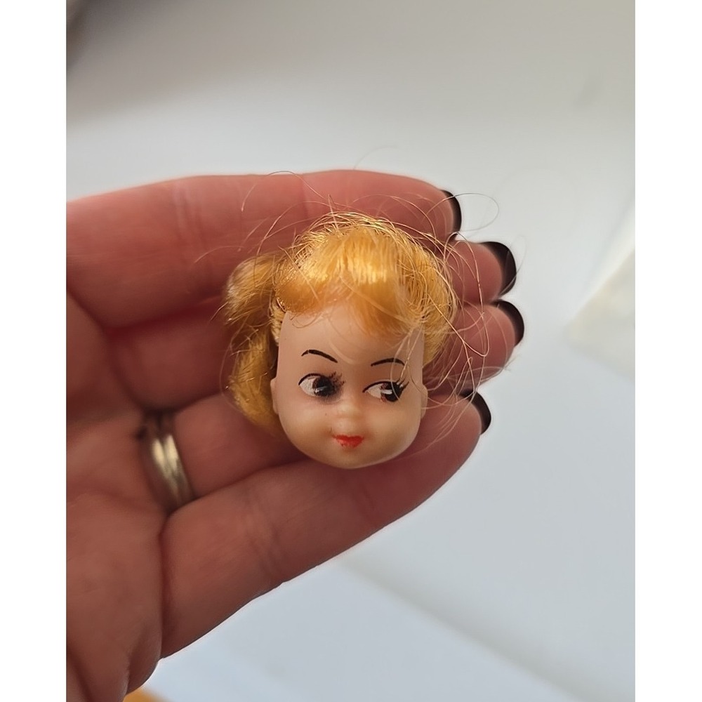 Vintage Blonde Liddle Kiddle Side Blue Eyes Retro Classic Replacement Doll Head